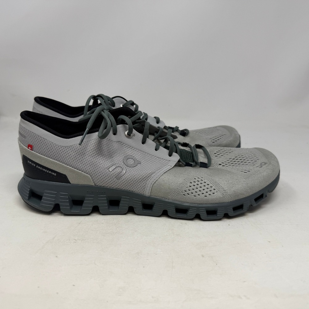 On Running Shoes Mens 11.5 Cloud X Gray Swiss Engineering 40.99595 EUC
